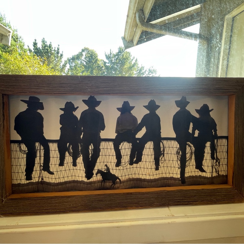 Rustic Cowboy Silhouette Wall Art